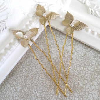 Arianna Bespoke Style #Iris Hairpin Set - ARP633 #0 default Soft Gold thumbnail