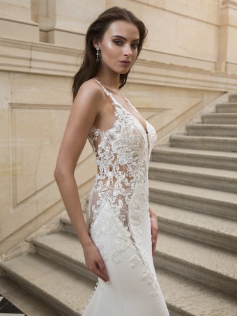 Elysee by Enzoani Style #Loren #1 Ivory/Ivory thumbnail