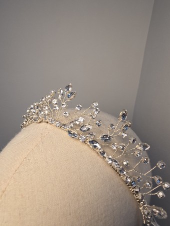 Arianna Bespoke Style #Diamante Sprig Tiara - AR760 #1 Silver thumbnail