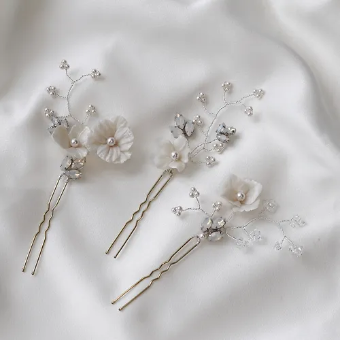 Deborah K Style #Hannah Hair Pins #2 default Silver thumbnail
