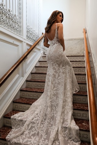 All Who Wander Style #Ensley #7 default (IV-FRO) IVORY LACE AND TULLE OVER FROST GOWN thumbnail