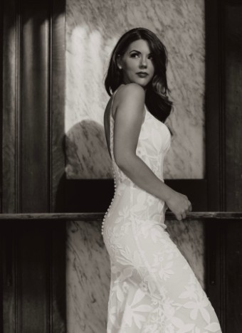 All Who Wander Style #Ensley #0 default (IV-FRO) IVORY LACE AND TULLE OVER FROST GOWN thumbnail
