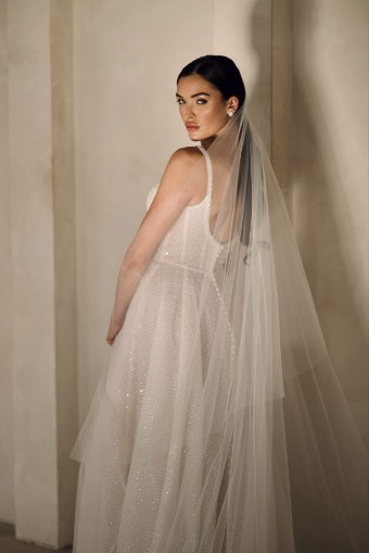 Martina Liana Style #Thalia - 1757 #7 (IV-RM) IVORY LACE TULLE AND RUM ROYAL ORGANZA thumbnail