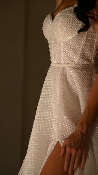 Martina Liana Style #Thalia - 1757 #1 (IV-RM) IVORY LACE TULLE AND RUM ROYAL ORGANZA thumbnail