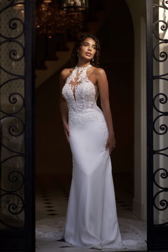 Martina Liana Style #Delphi - 1787 #2 (IV-PL) Ivory Gown w Porcelain Tulle Illusion thumbnail