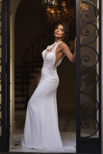 Martina Liana Style #Delphi - 1787 #3 (IV-PL) Ivory Gown w Porcelain Tulle Illusion thumbnail