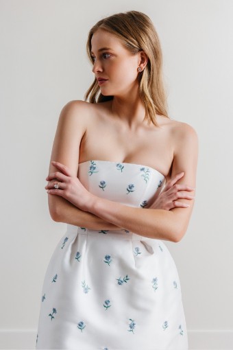 By Watters Style #Etienne 32306 #4 default Ivory-Blue Pansy thumbnail