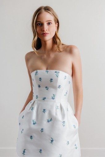 By Watters Style #Etienne 32306 #3 Ivory-Blue Pansy thumbnail