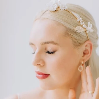 Deborah K Peony Headpiece #4 Gold thumbnail