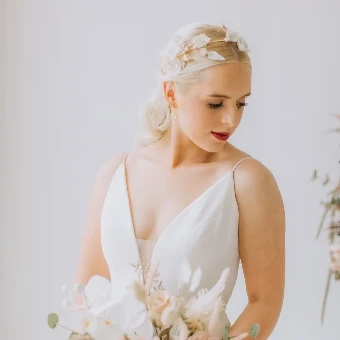 Deborah K Peony Headpiece #1 Gold thumbnail