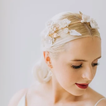 Deborah K Peony Headpiece #0 Gold thumbnail