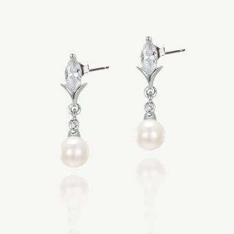 Ivory & Co. Malmo Earrings #2 18ct Gold Plated Rhodium Plated thumbnail