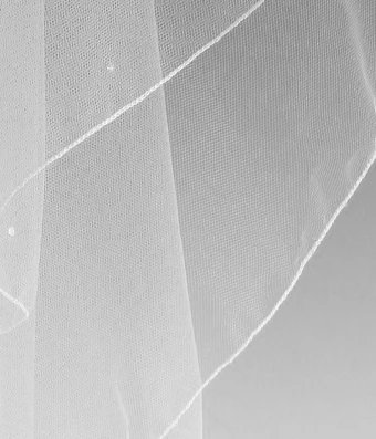 Nieve Couture British Tulle Pencil Edge Veil with 10" Crystal Scatter | GP102 #0 default thumbnail
