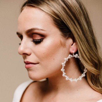 Arianna Bespoke Style #Siren Hoop Earrings - ARE611 #0 default Silver thumbnail