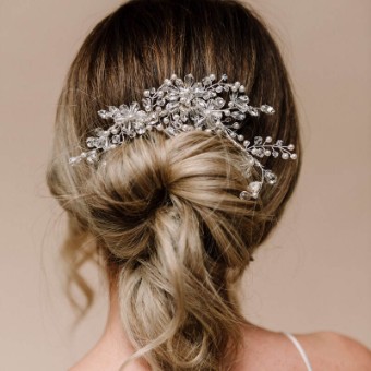 Ariana Tiaras Style #Honeysuckle Pearl & Crystal Comb #0 default thumbnail