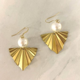 Arianna Bespoke Style #Vida Earrings #0 default Ivory Pearl thumbnail