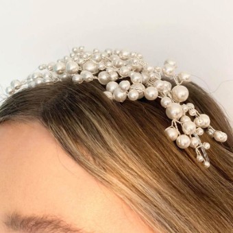 Arianna Bespoke Style #Everlasting Headband #0 default Ivory Pearl thumbnail