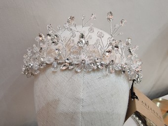 Arianna Bespoke Style #Large Crystal Bright Star Tiara #0 default Clear Crystal thumbnail