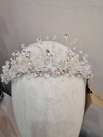 Arianna Bespoke Style #Large Crystal Bright Star Tiara #1 Clear Crystal thumbnail