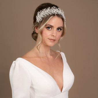 Arianna Bespoke Style #Pearl Sprig Headband AR750IVSI #0 default Ivory Pearl thumbnail