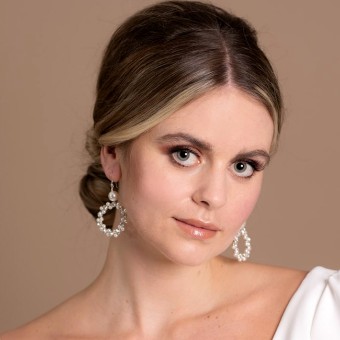 Arianna Bespoke Style #Mira Hoop Earrings ARE706IVSI #0 default Ivory thumbnail