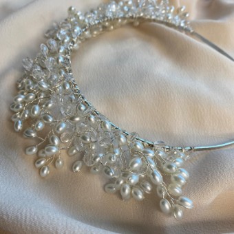 Ariana Tiaras Style #Seed Pearl & Crystal Tiara #0 default thumbnail