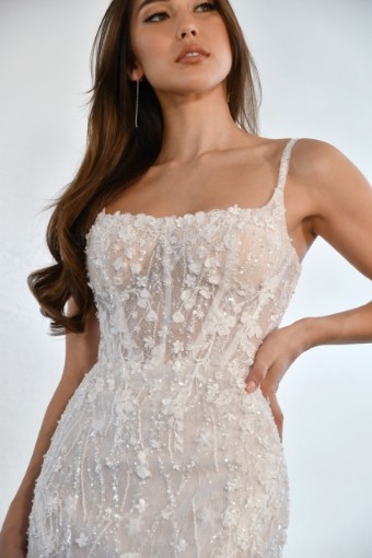 Martina Liana Style #Everlynn - 1510 #2 default (IV-RUM) Ivory Lace and Tulle over Rum Gown thumbnail
