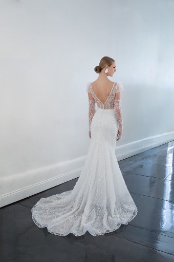 Martina Liana Style #1526 - Nyx #1 default (IVIV-PL) Ivory Lace and Tulle over Ivory Gown w Porcelain Tulle Plunge thumbnail
