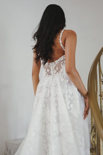 Martina Liana Style #Vivi - 1749 #9 (IVIV-PL) IVR LCE & TULLE OV IVORY ROYAL ORG W PORCELAIN TULLE ILLUSION thumbnail