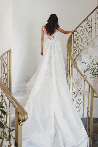 Martina Liana Style #Vivi - 1749 #8 (IVIV-PL) IVR LCE & TULLE OV IVORY ROYAL ORG W PORCELAIN TULLE ILLUSION thumbnail