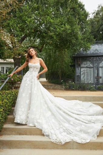 Martina Liana Style #Vivi - 1749 #1 (IVIV-PL) IVR LCE & TULLE OV IVORY ROYAL ORG W PORCELAIN TULLE ILLUSION thumbnail