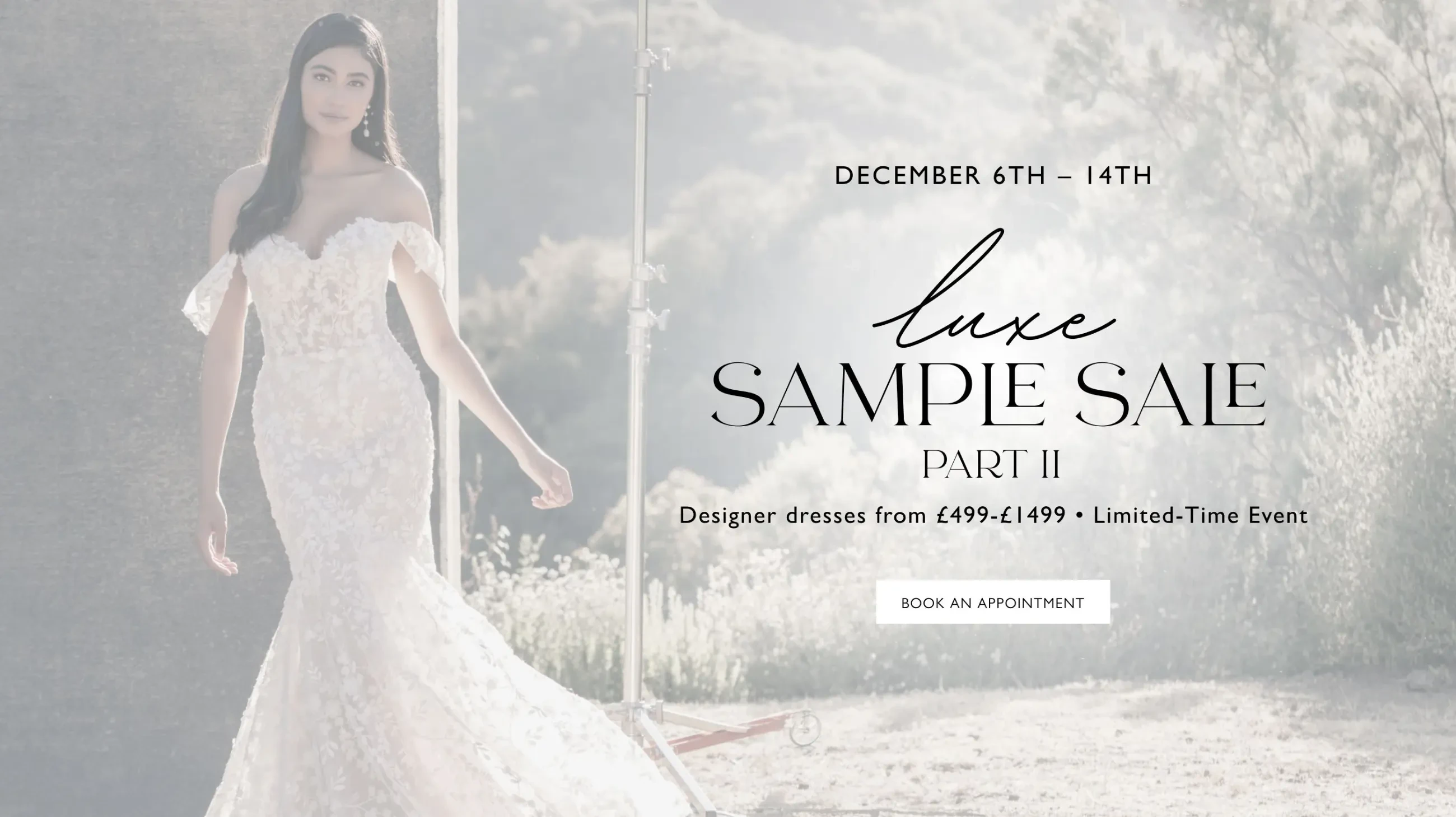 lıuxe sample sale banner 2025