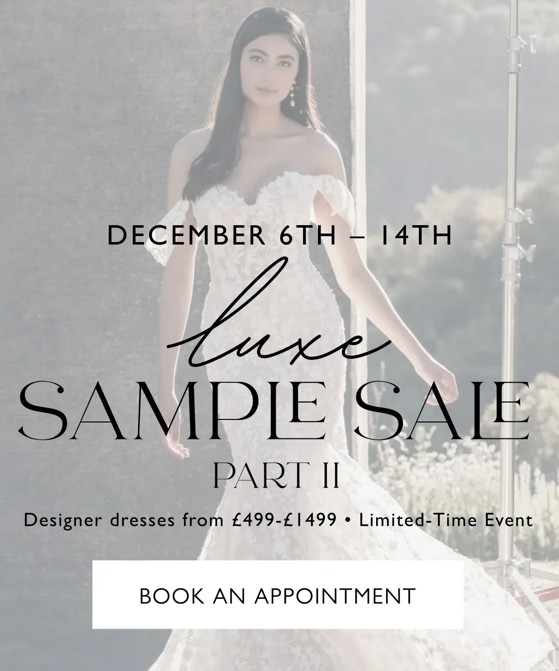 lıuxe sample sale banner 2025